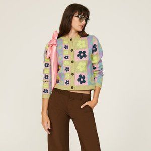 Sandy Liang Pastel Floral Cardigan